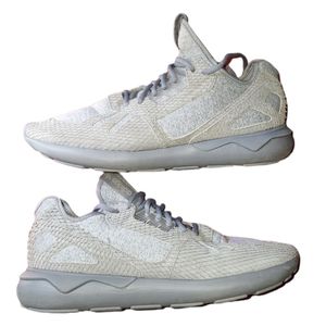 Adidas tubular running shoes gray snakeskin size 12.5